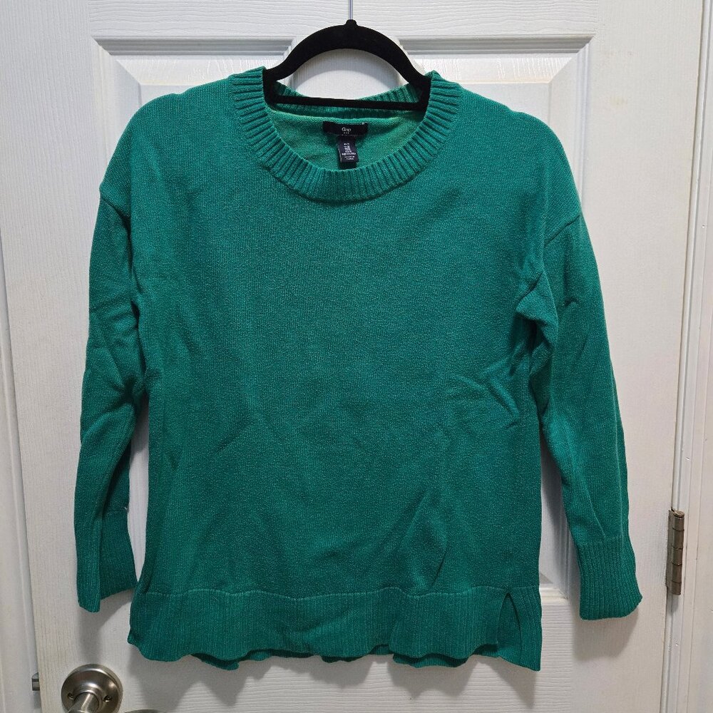 Gap Teal 3/4 Sleeve Sweater - Medium